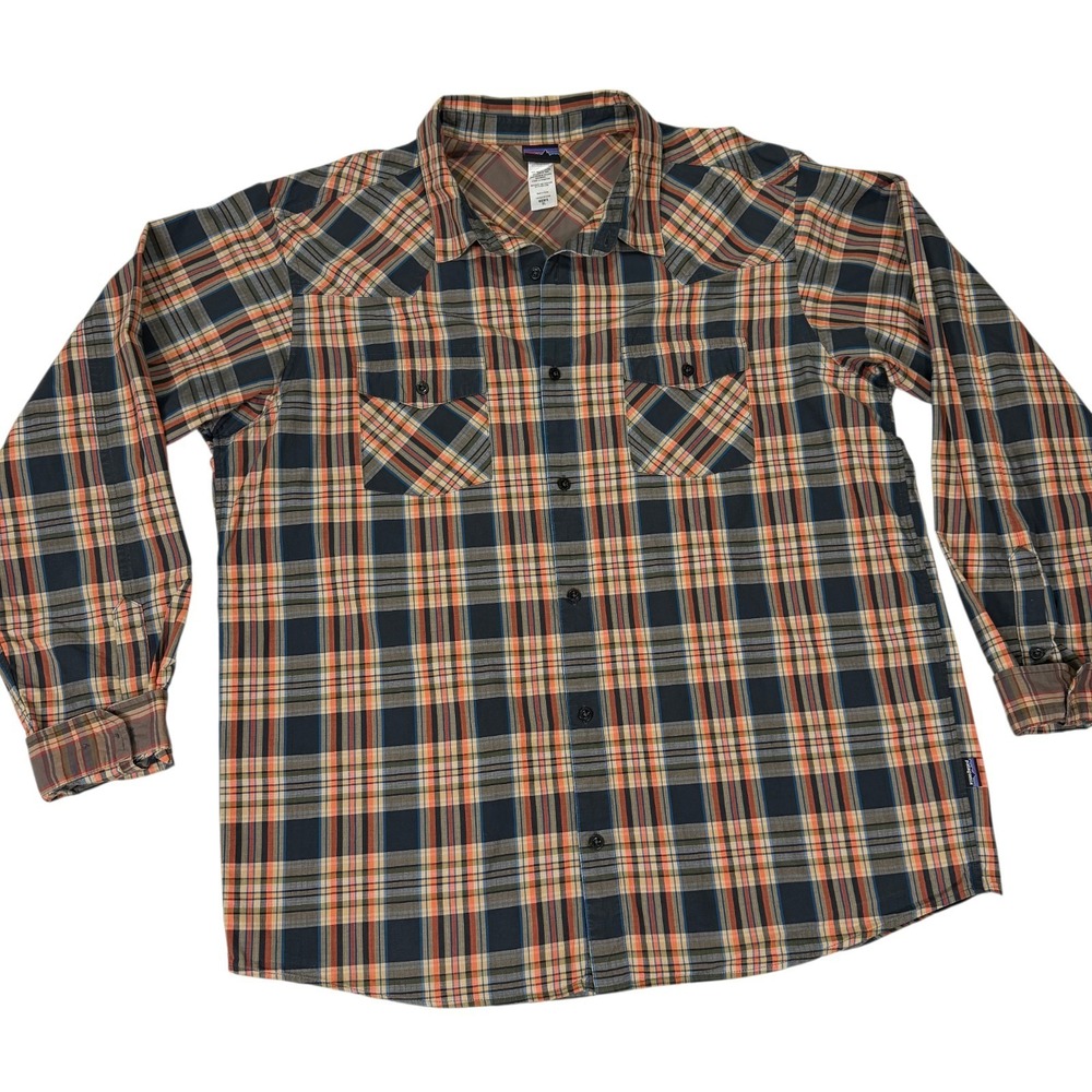 Patagonia Shirt Mens XL Plaid Organic Long Sleeve Outdoor Check
